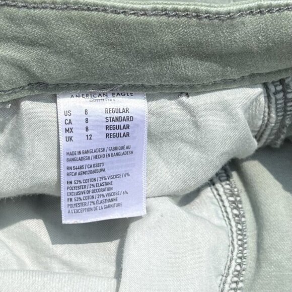 American Eagle AEO Next Level Stretch Hi Rise Jegging Jeans Green Womens Size 8 - Picture 9 of 9